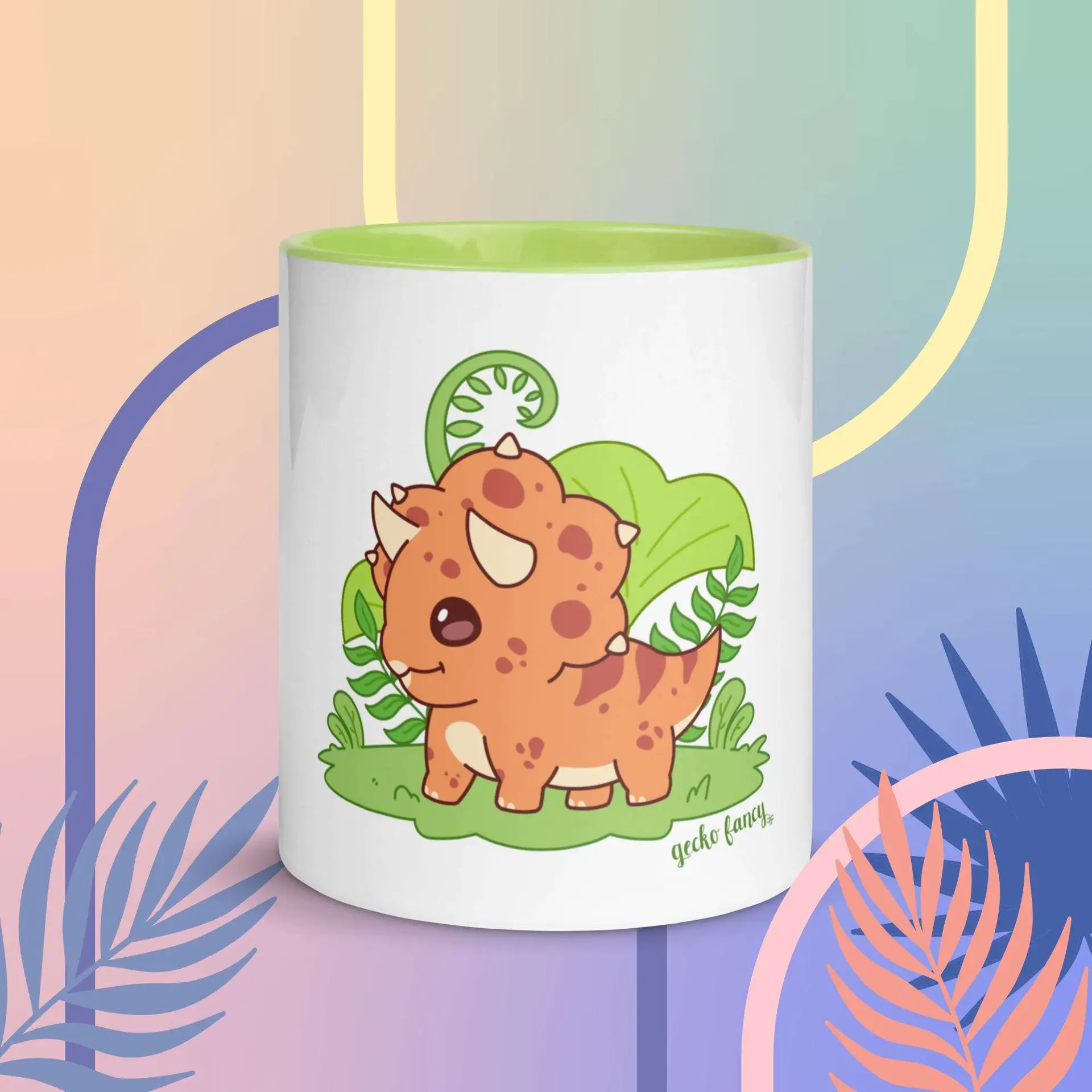 Gecko Fancy Triceratops Mug